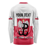 Personalized Warsaw Uprising 1944 Poland Long Sleeve Shirt White Eagle Kotwica Bóg Honor Ojczyzna
