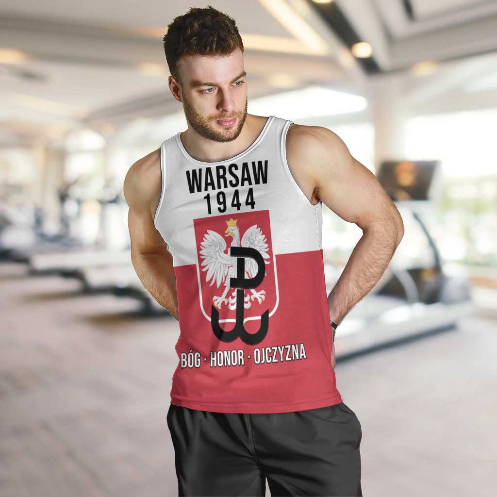 Personalized Warsaw Uprising 1944 Poland Men Tank Top White Eagle Kotwica Bóg Honor Ojczyzna