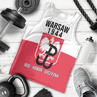 Personalized Warsaw Uprising 1944 Poland Men Tank Top White Eagle Kotwica Bóg Honor Ojczyzna
