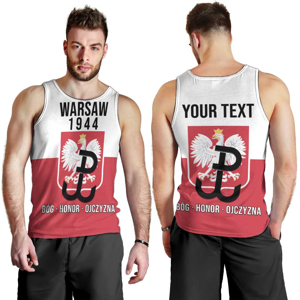 Personalized Warsaw Uprising 1944 Poland Men Tank Top White Eagle Kotwica Bóg Honor Ojczyzna