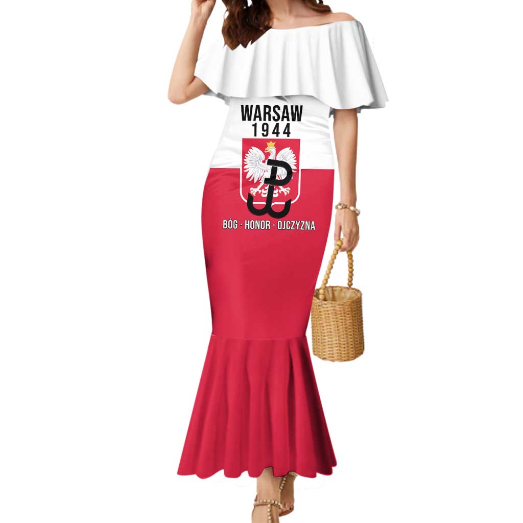 Personalized Warsaw Uprising 1944 Poland Mermaid Dress White Eagle Kotwica Bóg Honor Ojczyzna