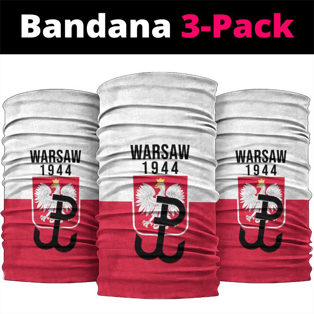 Warsaw Uprising 1944 Poland Neck Gaiter White Eagle Kotwica Bóg Honor Ojczyzna