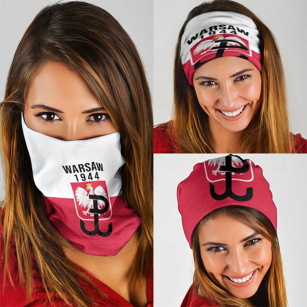 Warsaw Uprising 1944 Poland Neck Gaiter White Eagle Kotwica Bóg Honor Ojczyzna