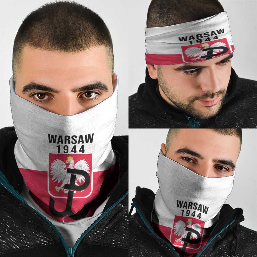 Warsaw Uprising 1944 Poland Neck Gaiter White Eagle Kotwica Bóg Honor Ojczyzna