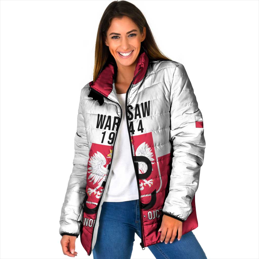 Personalized Warsaw Uprising 1944 Poland Padded Jacket White Eagle Kotwica Bóg Honor Ojczyzna