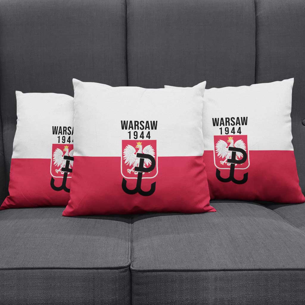Warsaw Uprising 1944 Poland Pillow Cover White Eagle Kotwica Bóg Honor Ojczyzna