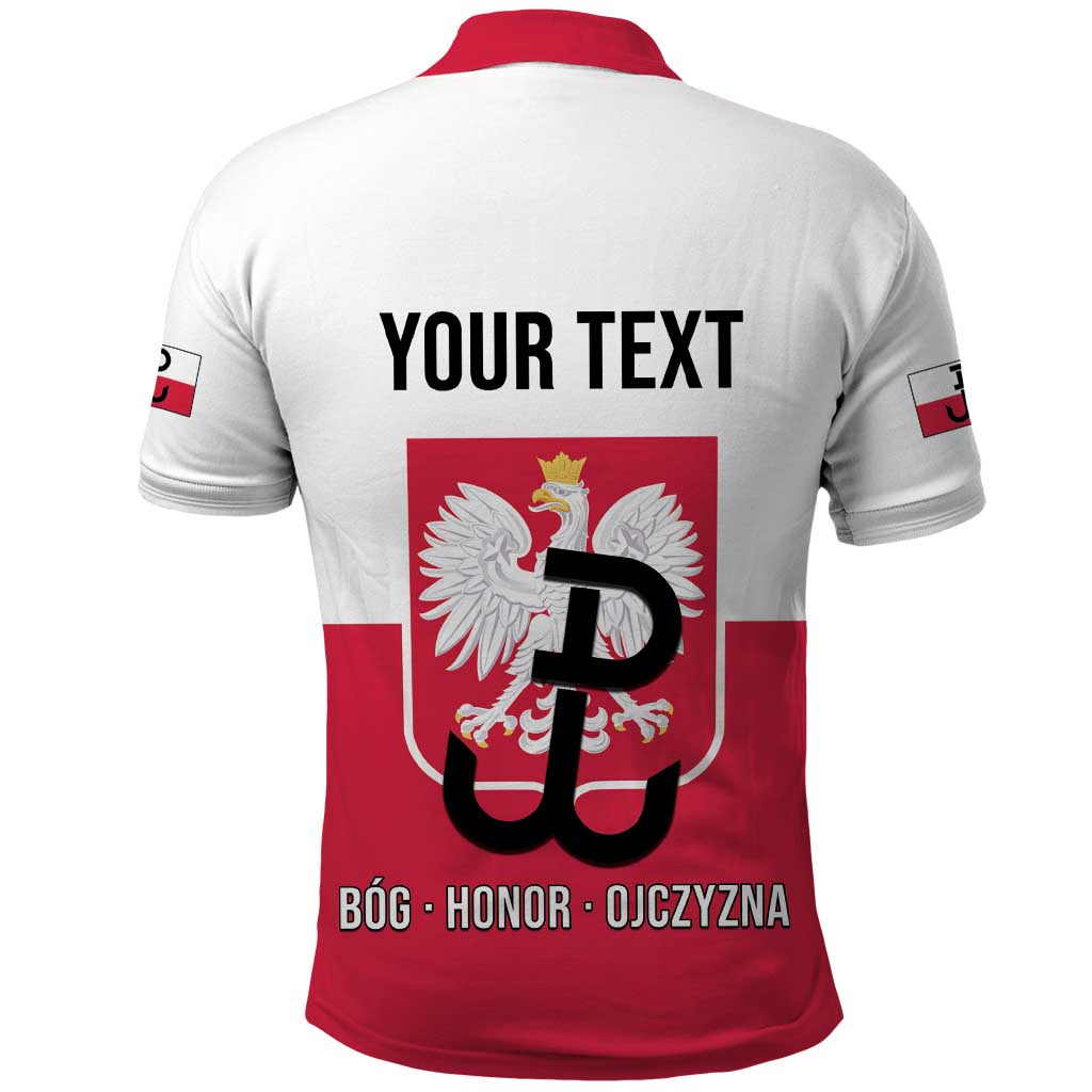 Personalized Warsaw Uprising 1944 Poland Polo Shirt White Eagle Kotwica Bóg Honor Ojczyzna