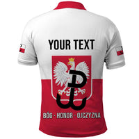 Personalized Warsaw Uprising 1944 Poland Polo Shirt White Eagle Kotwica Bóg Honor Ojczyzna