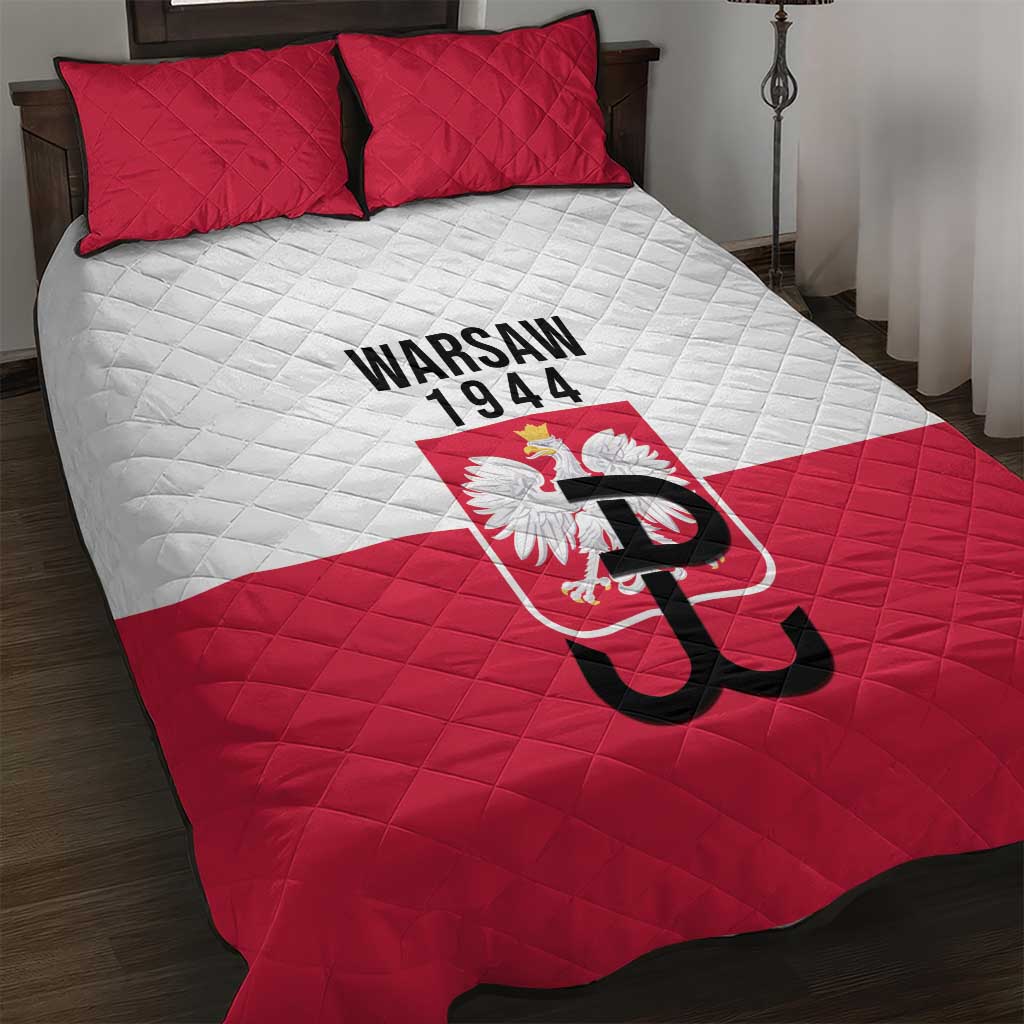 Warsaw Uprising 1944 Poland Quilt Bed Set White Eagle Kotwica Bóg Honor Ojczyzna