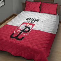 Warsaw Uprising 1944 Poland Quilt Bed Set White Eagle Kotwica Bóg Honor Ojczyzna