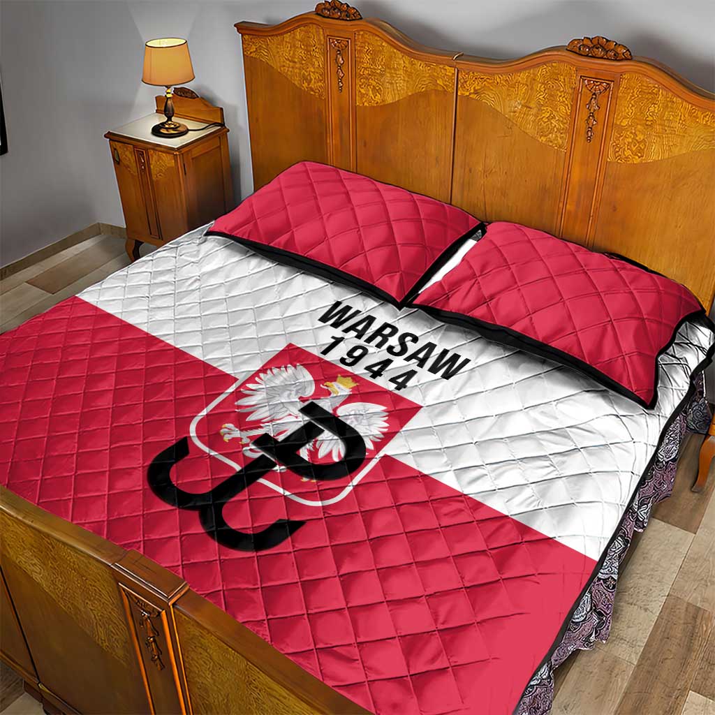 Warsaw Uprising 1944 Poland Quilt Bed Set White Eagle Kotwica Bóg Honor Ojczyzna