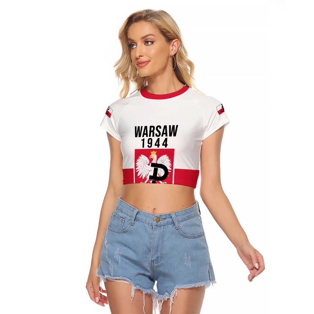 Personalized Warsaw Uprising 1944 Poland Raglan Cropped T Shirt White Eagle Kotwica Bóg Honor Ojczyzna