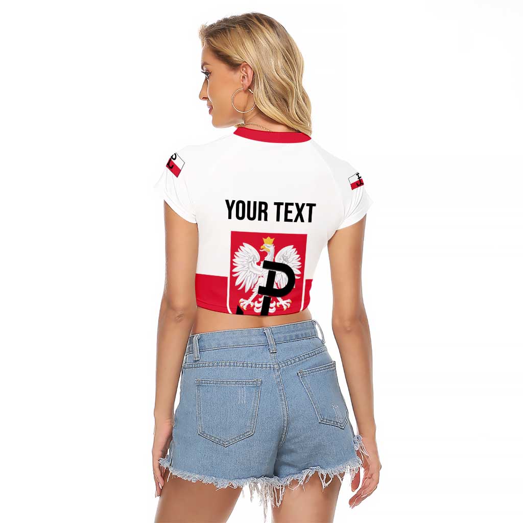 Personalized Warsaw Uprising 1944 Poland Raglan Cropped T Shirt White Eagle Kotwica Bóg Honor Ojczyzna