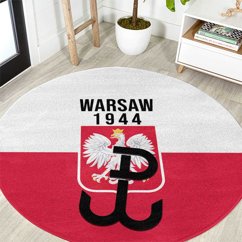 Warsaw Uprising 1944 Poland Round Carpet White Eagle Kotwica Bóg Honor Ojczyzna