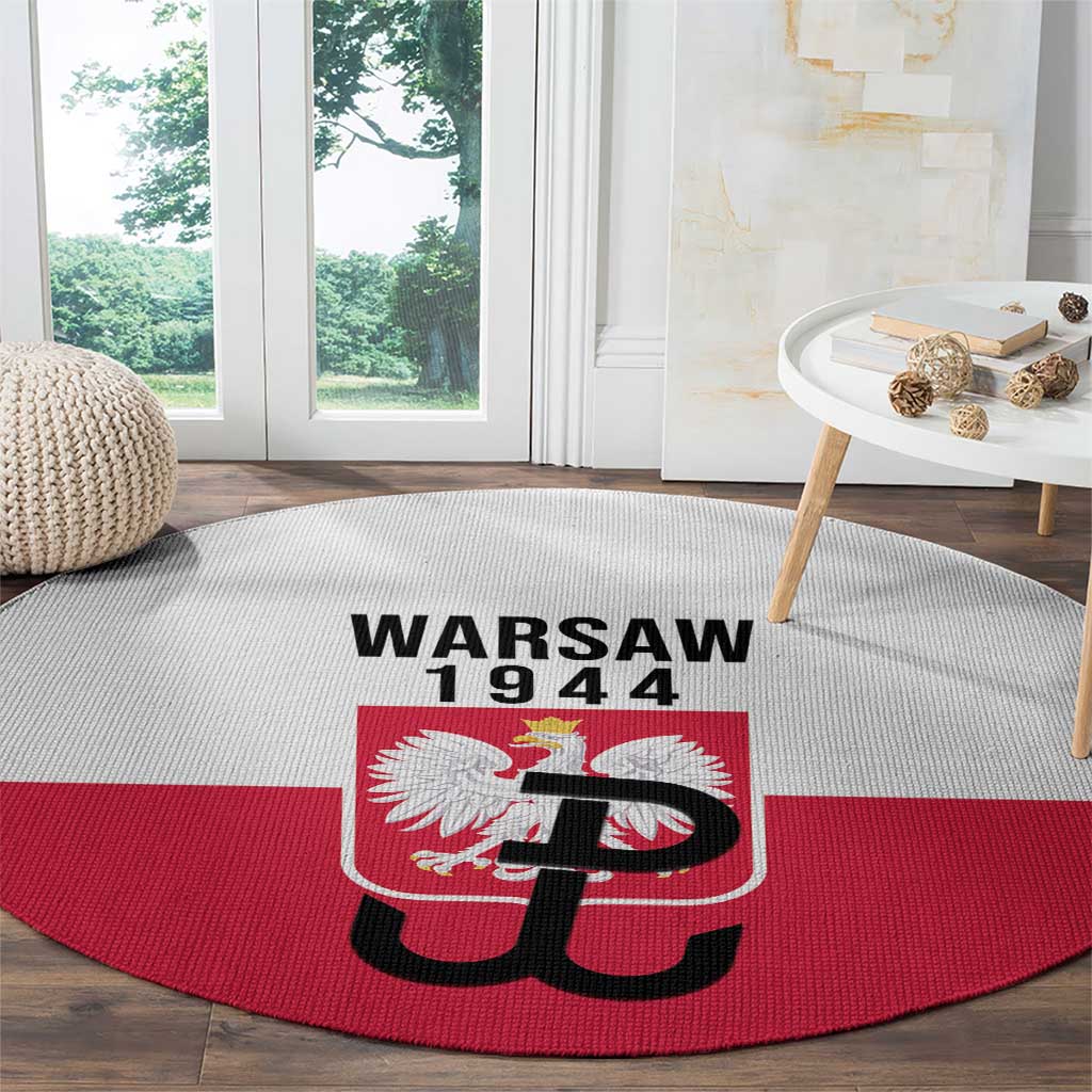 Warsaw Uprising 1944 Poland Round Carpet White Eagle Kotwica Bóg Honor Ojczyzna