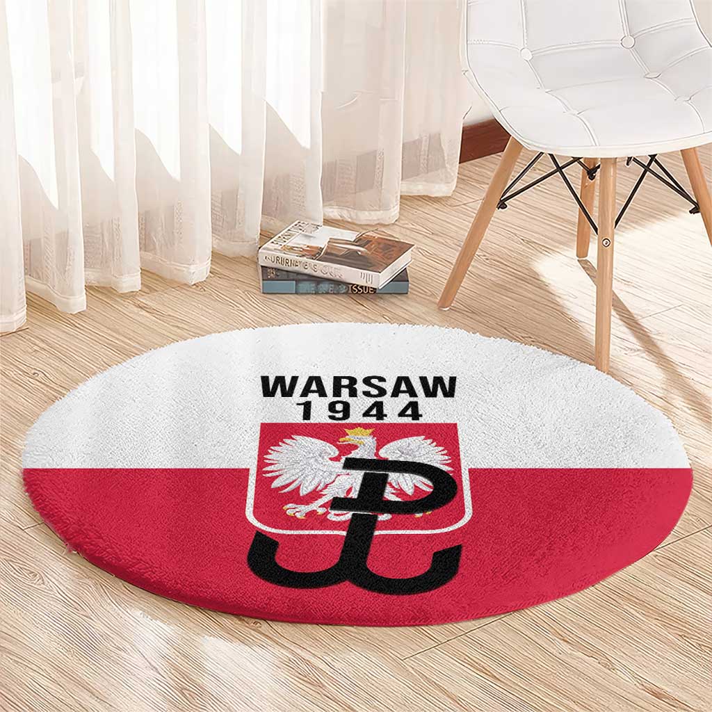 Warsaw Uprising 1944 Poland Round Carpet White Eagle Kotwica Bóg Honor Ojczyzna