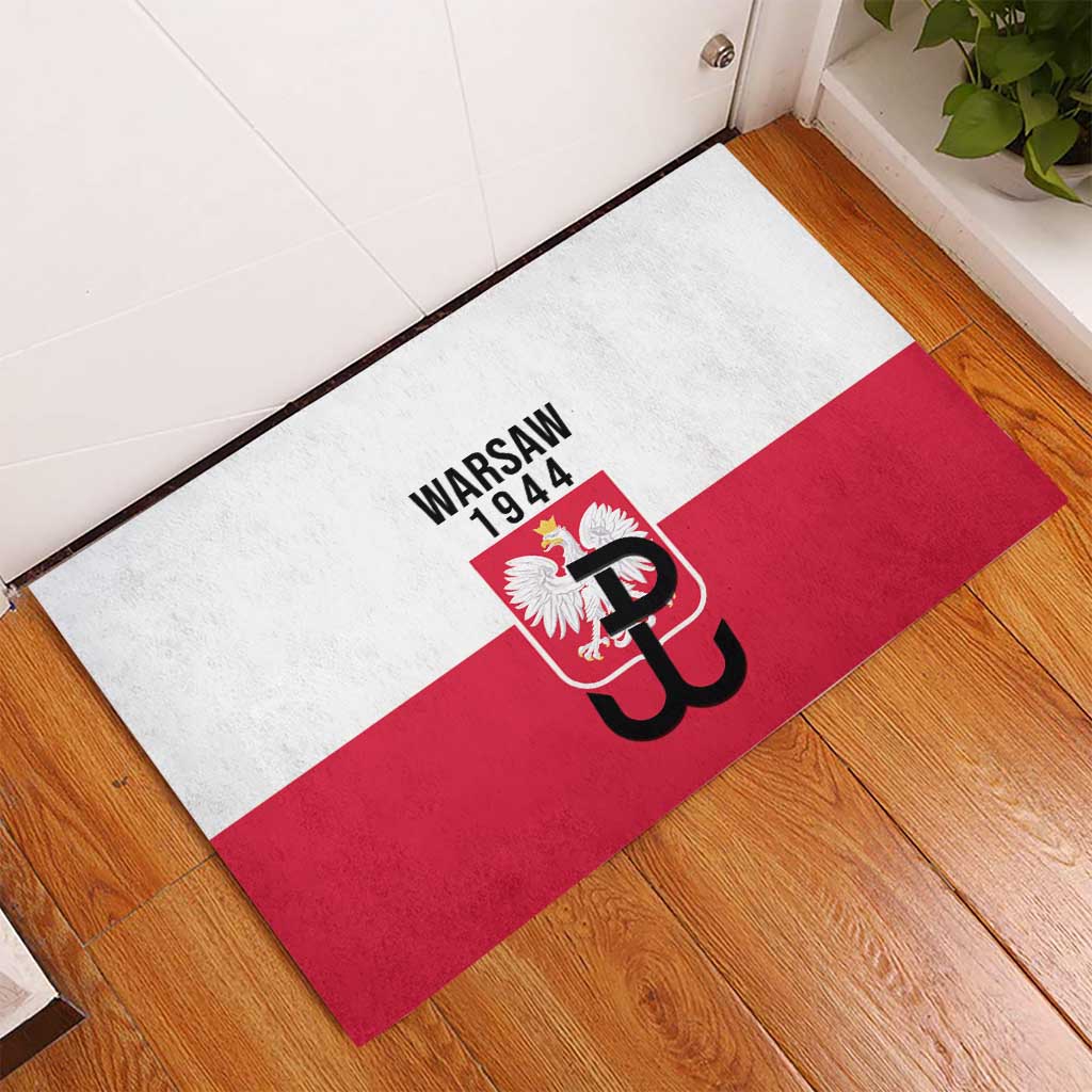 Warsaw Uprising 1944 Poland Rubber Doormat White Eagle Kotwica Bóg Honor Ojczyzna