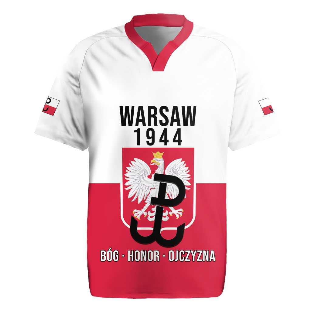 Personalized Warsaw Uprising 1944 Poland Rugby Jersey White Eagle Kotwica Bóg Honor Ojczyzna