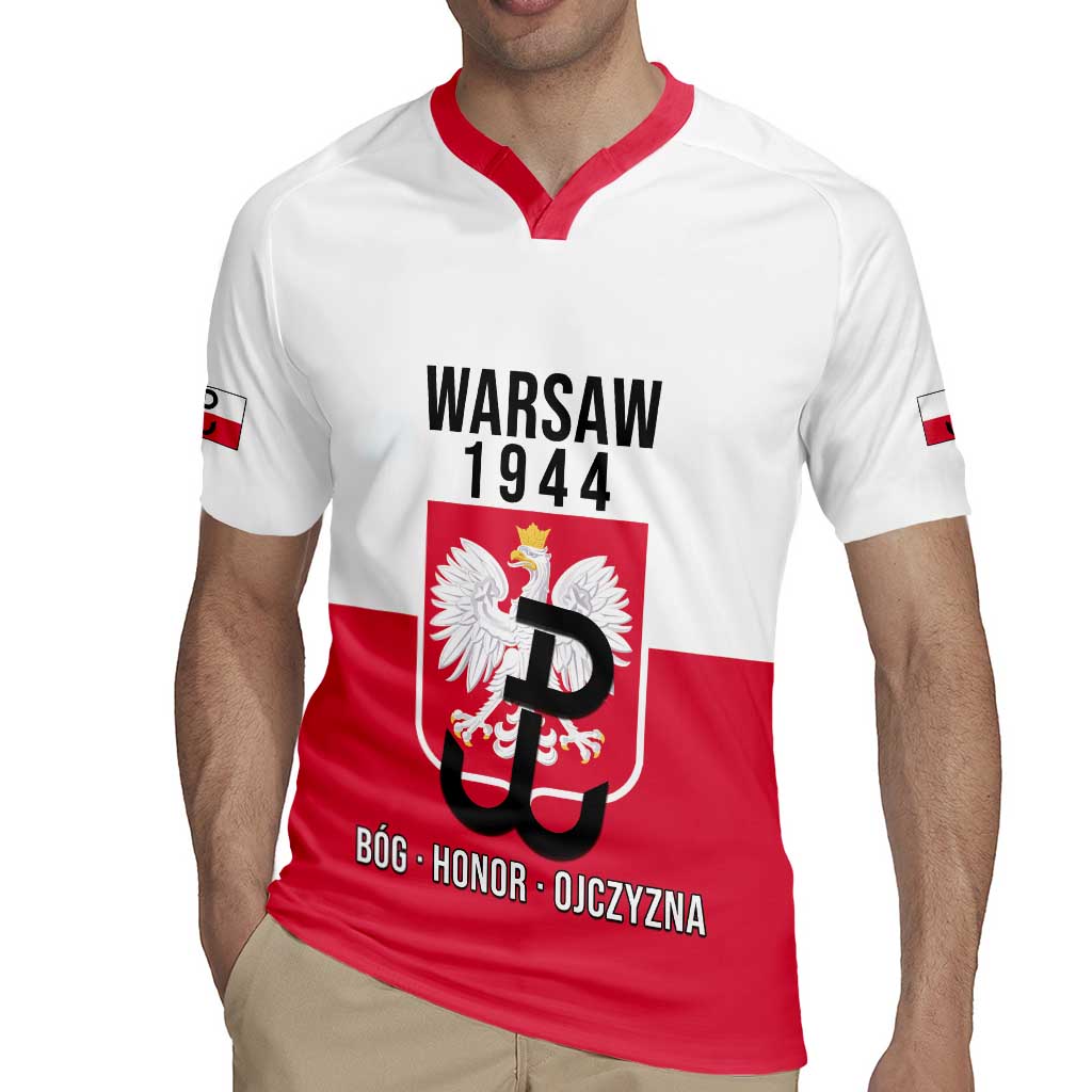 Personalized Warsaw Uprising 1944 Poland Rugby Jersey White Eagle Kotwica Bóg Honor Ojczyzna