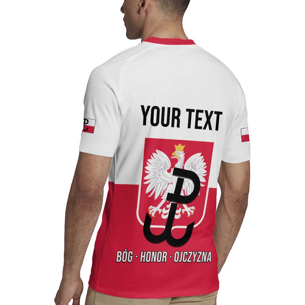 Personalized Warsaw Uprising 1944 Poland Rugby Jersey White Eagle Kotwica Bóg Honor Ojczyzna