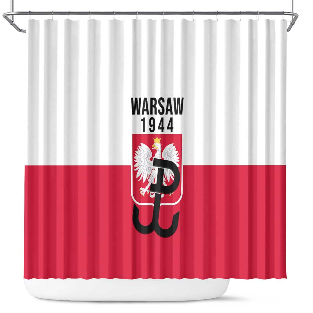 Warsaw Uprising 1944 Poland Shower Curtain White Eagle Kotwica Bóg Honor Ojczyzna