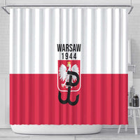 Warsaw Uprising 1944 Poland Shower Curtain White Eagle Kotwica Bóg Honor Ojczyzna