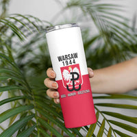 Personalized Warsaw Uprising 1944 Poland Skinny Tumbler White Eagle Kotwica Bóg Honor Ojczyzna