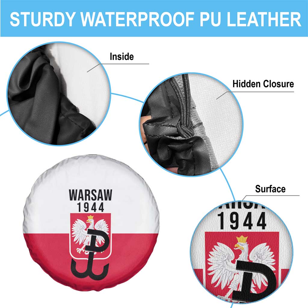 Warsaw Uprising 1944 Poland Spare Tire Cover White Eagle Kotwica Bóg Honor Ojczyzna