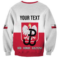 Personalized Warsaw Uprising 1944 Poland Sweatshirt White Eagle Kotwica Bóg Honor Ojczyzna