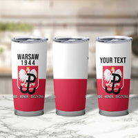 Personalized Warsaw Uprising 1944 Poland Tumbler Cup White Eagle Kotwica Bóg Honor Ojczyzna