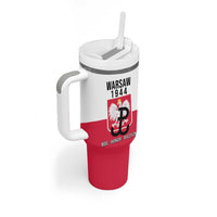 Personalized Warsaw Uprising 1944 Poland Tumbler With Handle White Eagle Kotwica Bóg Honor Ojczyzna