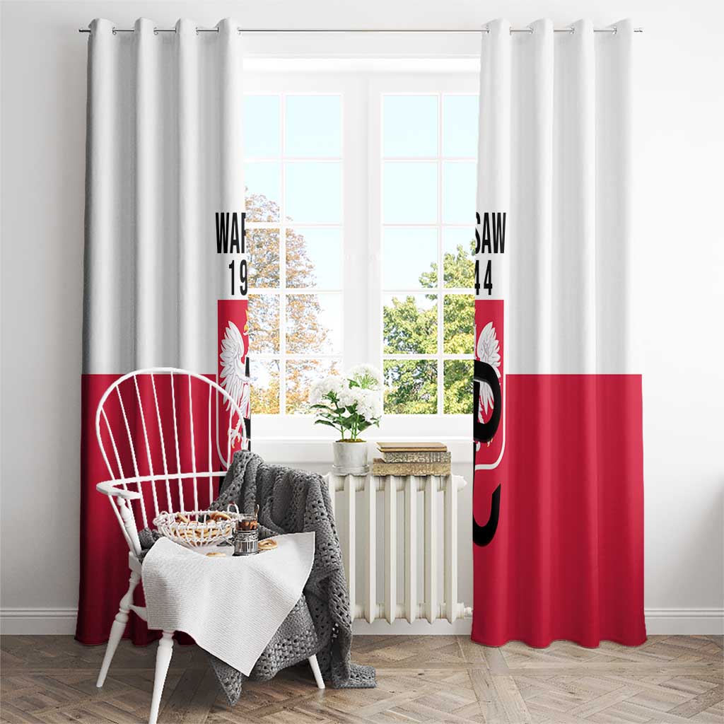 Warsaw Uprising 1944 Poland Window Curtain White Eagle Kotwica Bóg Honor Ojczyzna