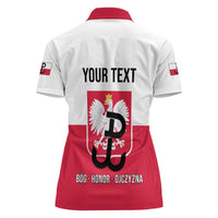 Personalized Warsaw Uprising 1944 Poland Women Polo Shirt White Eagle Kotwica Bóg Honor Ojczyzna