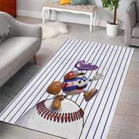 Cuba Baseball Area Rug Cuban Flag Mascot Design