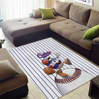 Cuba Baseball Area Rug Cuban Flag Mascot Design