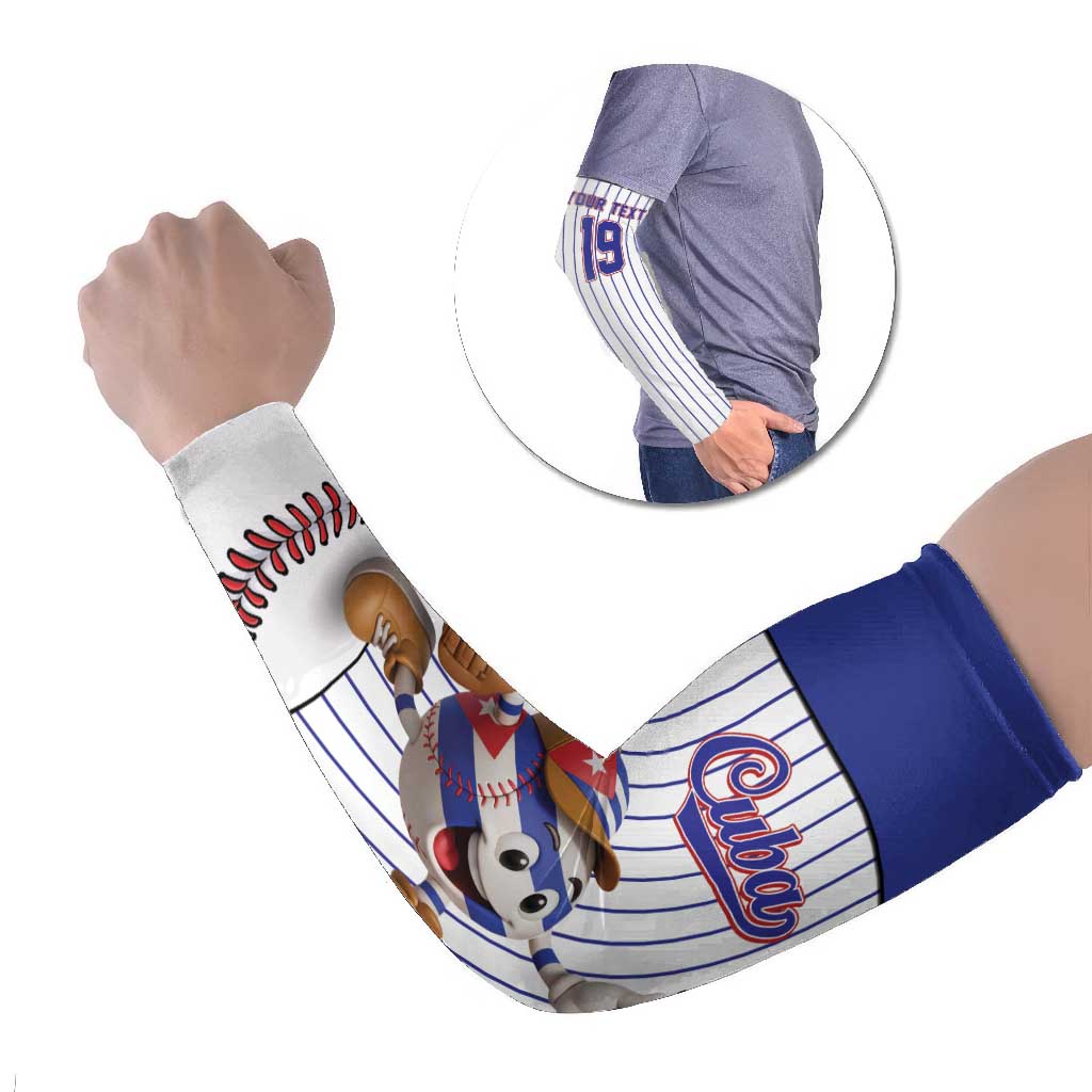 Cuba Baseball Custom Arm Sleeves Cuban Flag Mascot Design