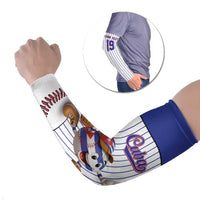 Cuba Baseball Custom Arm Sleeves Cuban Flag Mascot Design