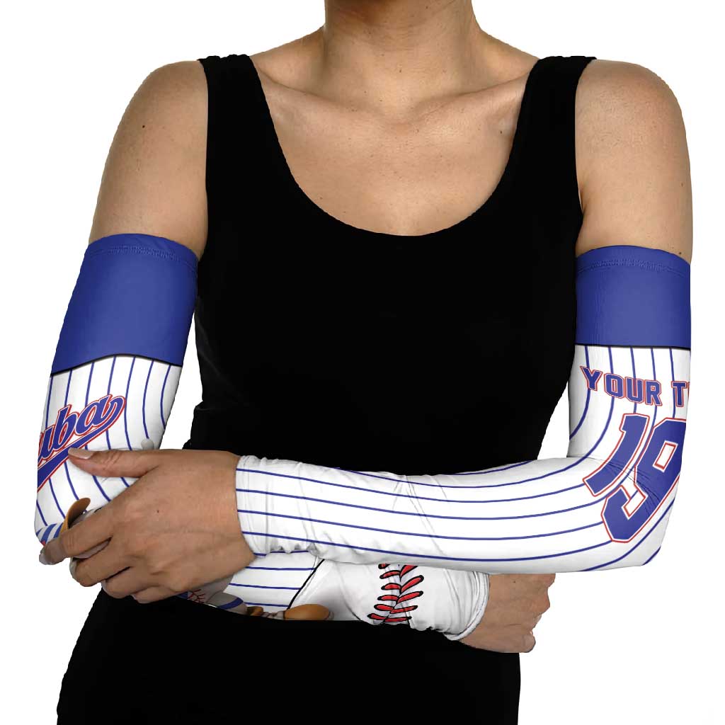 Cuba Baseball Custom Arm Sleeves Cuban Flag Mascot Design
