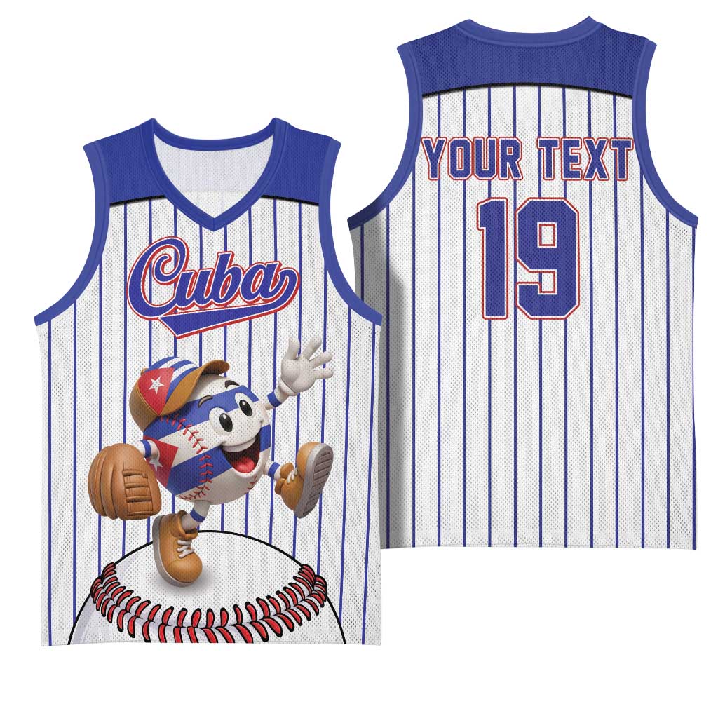 Cuba Baseball Custom Basketball Jersey Cuban Flag Mascot Design