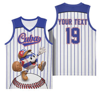Cuba Baseball Custom Basketball Jersey Cuban Flag Mascot Design