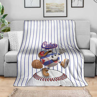 Cuba Baseball Blanket Cuban Flag Mascot Design