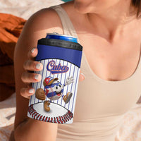 Cuba Baseball Custom 4 in 1 Can Cooler Tumbler Cuban Flag Mascot Design