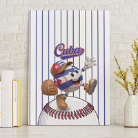 Cuba Baseball Canvas Wall Art Cuban Flag Mascot Design
