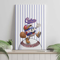 Cuba Baseball Canvas Wall Art Cuban Flag Mascot Design