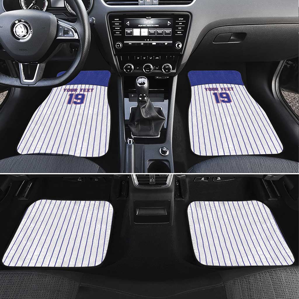 Cuba Baseball Custom Car Mats Cuban Flag Mascot Design