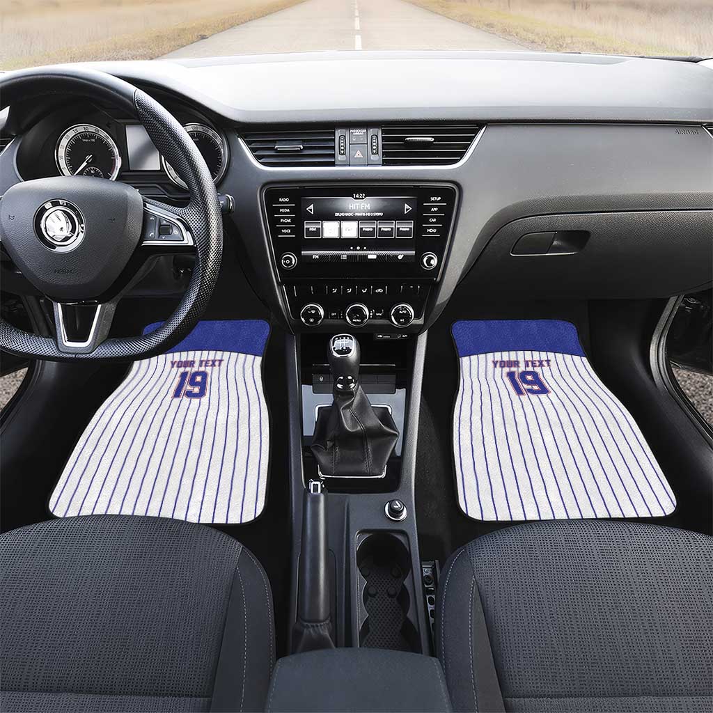 Cuba Baseball Custom Car Mats Cuban Flag Mascot Design