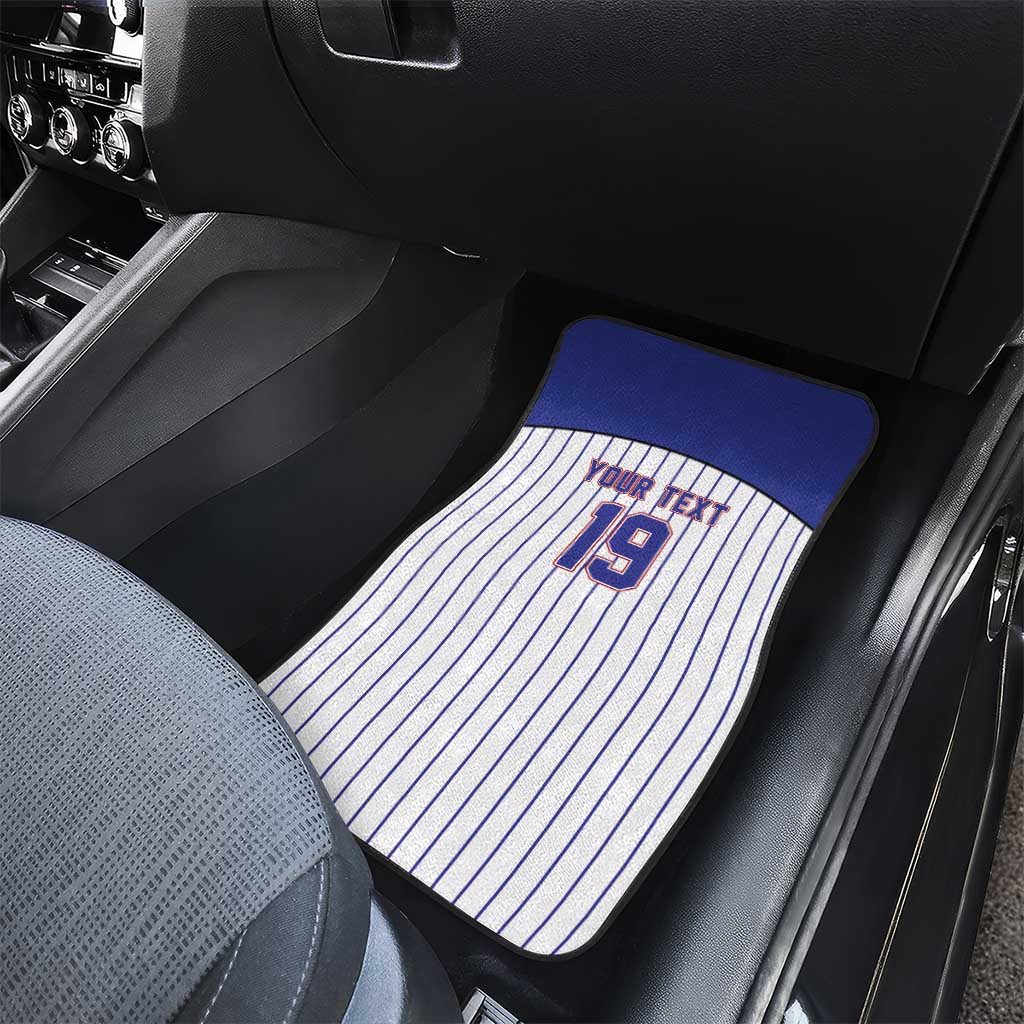 Cuba Baseball Custom Car Mats Cuban Flag Mascot Design