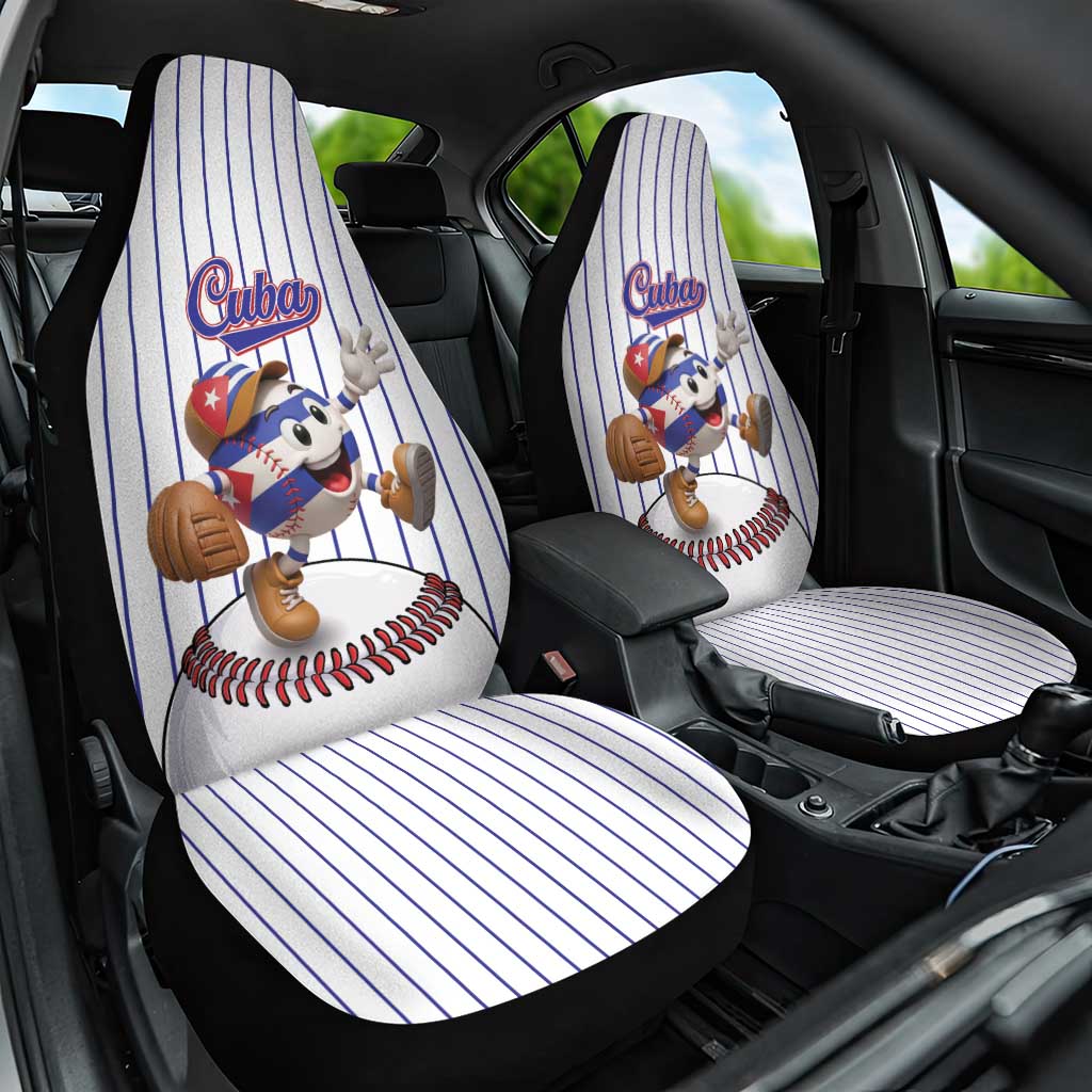 Cuba Baseball Car Seat Cover Cuban Flag Mascot Design
