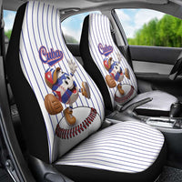 Cuba Baseball Car Seat Cover Cuban Flag Mascot Design