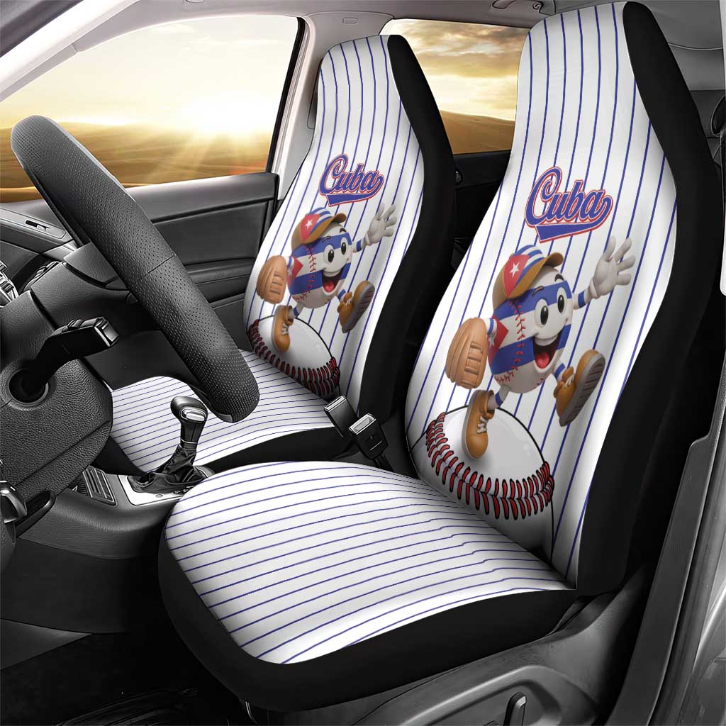 Cuba Baseball Car Seat Cover Cuban Flag Mascot Design